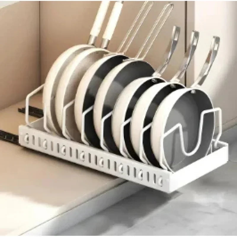 Uittrekbare pannenorganizer uit de Opgeruimde Keuken-set