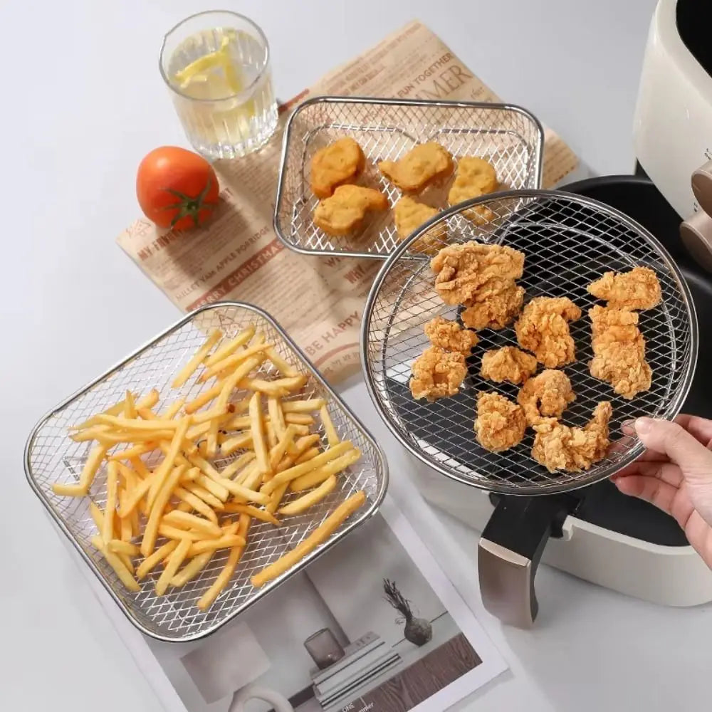 RVS Airfryer Rek — Dubbel Zoveel Ruimte in je Airfryer