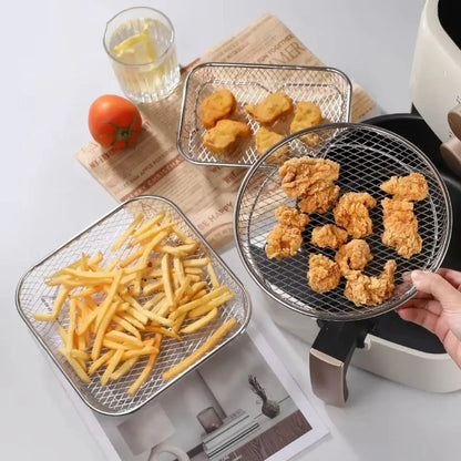 RVS Airfryer Rek — Dubbel Zoveel Ruimte in je Airfryer