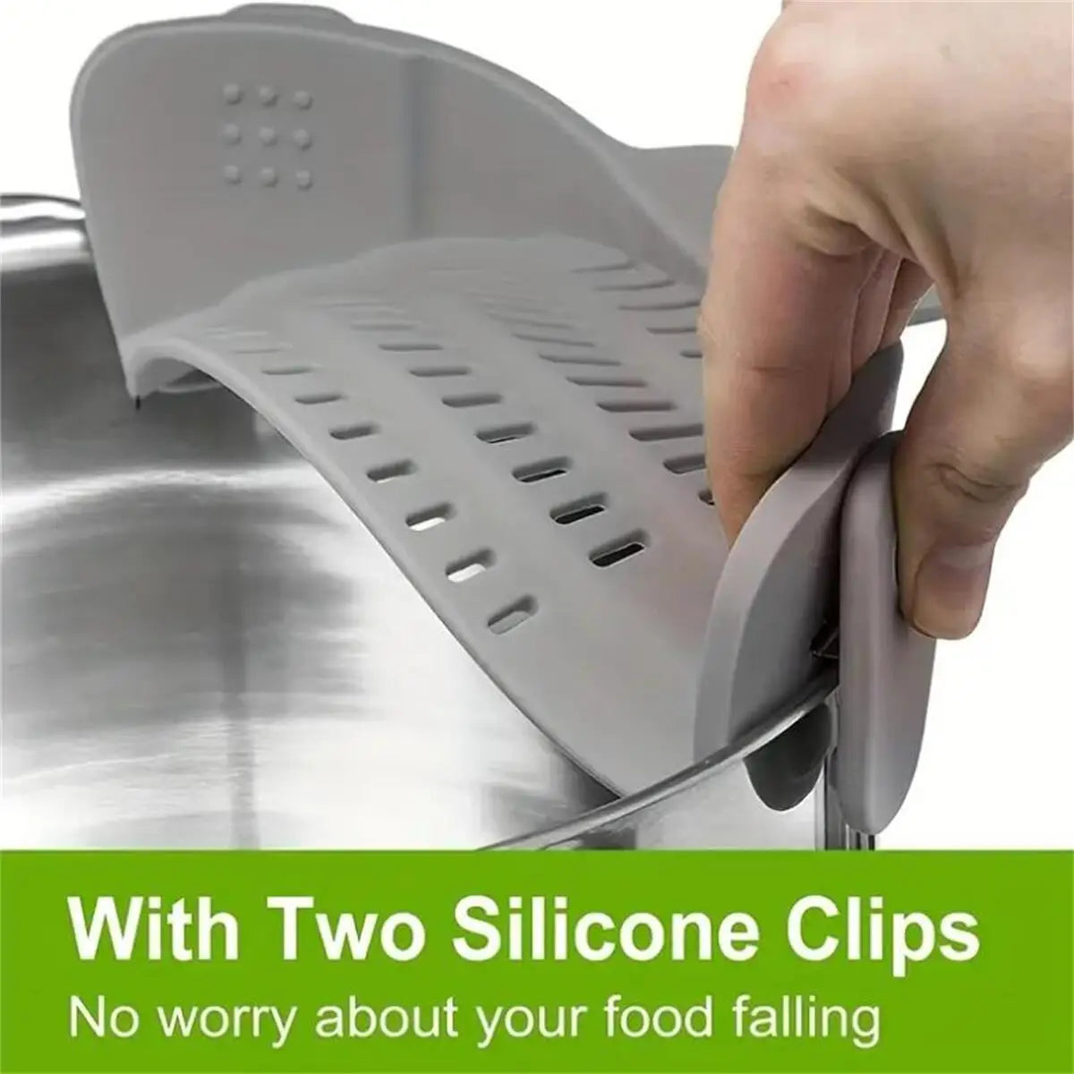 Universele Pannenzeef — Clip-On Afdruipzeef